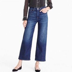 High-Waisted J.Crew Rainer Wide Leg Jeans